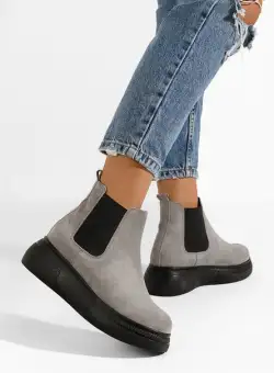 Ghete cu platformă Kisalia V2 gri