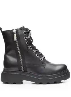 Ghete dama din piele naturala, Leofex - 327 Negru box