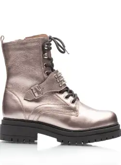 Ghete damă din piele naturală, Leofex - 428 Bronz Box