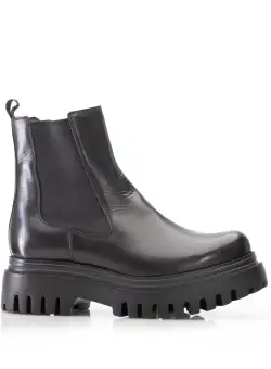 Ghete damă din piele naturală, Leofex - Mostră Lia Negru Box