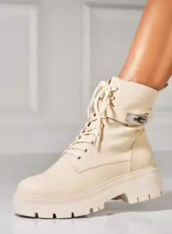 Ghete Dama Iarna Bej din Piele Ecologica Krishi