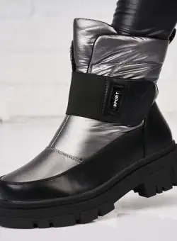 Ghete Dama Imblanite Bronz din Piele Ecologica Cayda