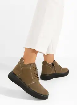 Ghete dama piele Elsinora V2 camel