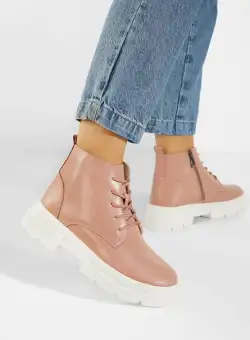 Ghete dama piele roz Balsa