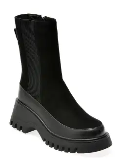 Ghete EPICA negre, 132834, din piele intoarsa