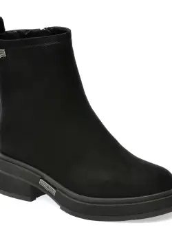 Ghete EPICA negre, 21B377, din piele intoarsa