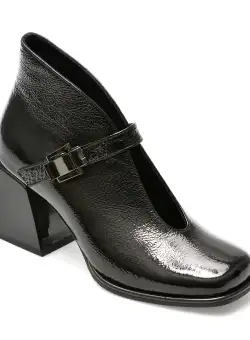 Ghete EPICA negre, 5833300, din piele naturala lacuita