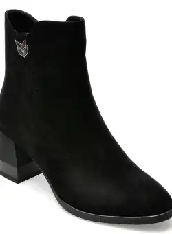 Ghete EPICA negre, B230019, din piele intoarsa