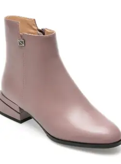 Ghete EPICA roz, F630030, din piele naturala