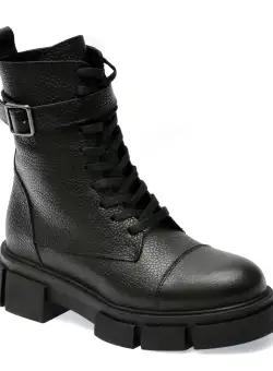 Ghete FLAVIA PASSINI negre, 12028, din piele naturala