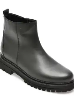 Ghete GABOR negre, 31620, din piele naturala