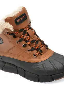 Ghete GEOX maro, J269XE, din piele ecologica