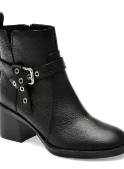 Ghete GEOX negre, D36TYA, din piele naturala