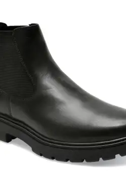 Ghete GEOX negre, U36FRA, din piele naturala