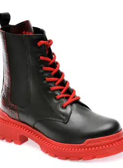 Ghete GRYXX negre, 200SORT, din piele naturala