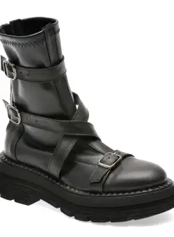 Ghete GRYXX negre, 23K2155, din piele naturala