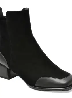 Ghete GRYXX negre, 3C579, din piele intoarsa