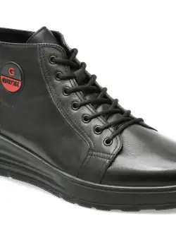 Ghete GRYXX negre, 8351, din piele naturala