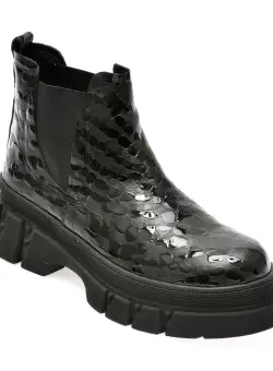 Ghete GRYXX negre, 911022, din piele naturala lacuita