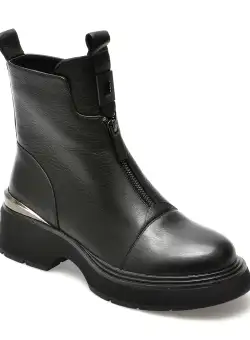 Ghete GRYXX negre, H230, din piele naturala