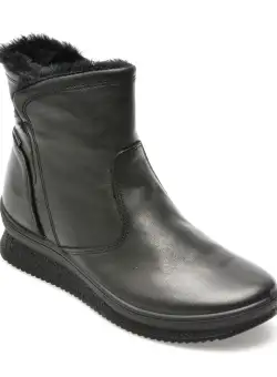 Ghete IMAC negre, 456818, din piele naturala