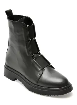 Ghete IMAGE negre, 187102, din piele naturala