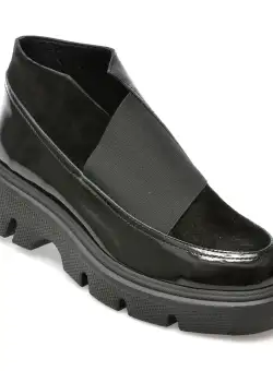 Ghete IMAGE negre, 2914922, din piele naturala