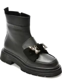 Ghete IMAGE negre, 5162315, din piele naturala