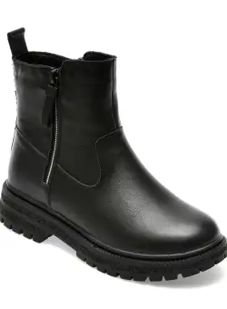 Ghete IMAGE negre, J830059, din piele naturala