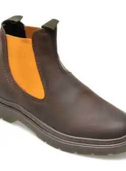 Ghete JEEP maro, M32180A, din piele naturala