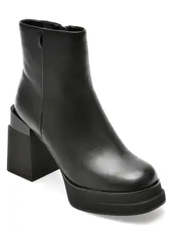 Ghete OFFLINE negre, F630033, din piele naturala