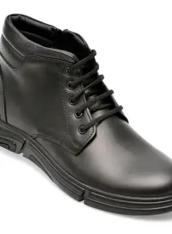 Ghete OTTER negre, CISSE10, din piele naturala