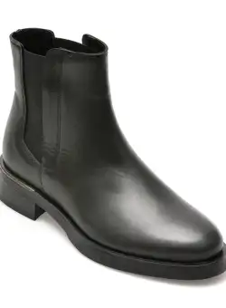 Ghete QUSHELI negre, 32215, din piele naturala