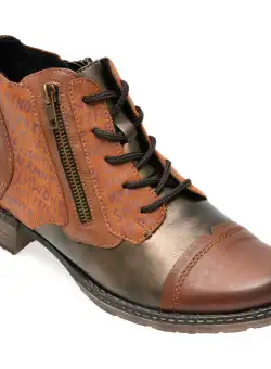 Ghete REMONTE maro, D4378, din piele naturala