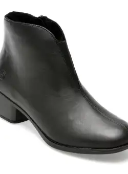 Ghete REMONTE negre, R8870, din piele naturala