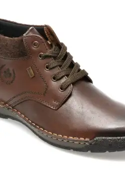 Ghete RIEKER maro, B0348, din piele naturala