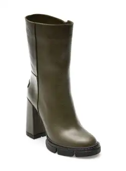 Ghete SHABBIES kaki, 993, din piele naturala