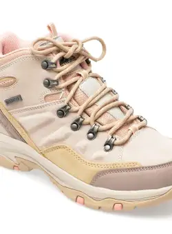 Ghete SKECHERS bej, TREGO, din piele intoarsa