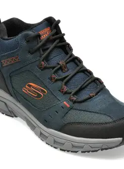 Ghete SKECHERS bleumarin, OAK CANYON, din piele intoarsa
