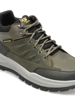 Ghete SKECHERS gri, ZELLER, din piele naturala