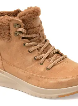 Ghete SKECHERS maro, ON-THE-GO STELLAR, din piele intoarsa