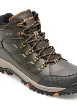 Ghete SKECHERS maro, RELMENT, din piele ecologica