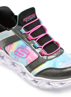 Ghete SKECHERS multicolor, GALAXY LIGHTS, din piele ecologica