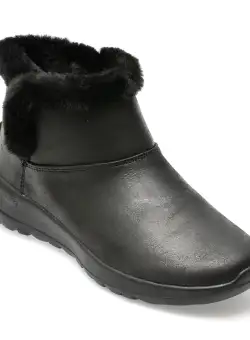 Ghete SKECHERS negre, ON-THE-GO JOY, din piele ecologica