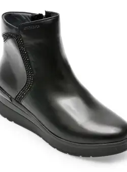 Ghete STONEFLY negre, CREAM46, din piele naturala