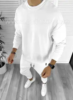 Hanorac barbati alb slim fit K108 30-1.1.2