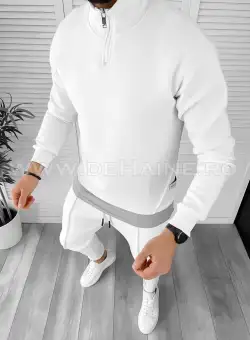 Hanorac barbati alb slim fit K182 32-3