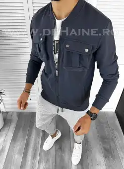Hanorac barbati bleumarin slim fit K034 i16-3.3