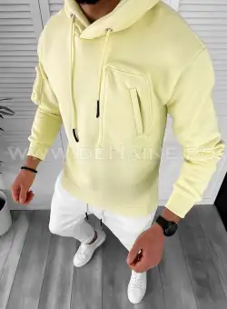 Hanorac barbati galben slim fit K170 I17-3