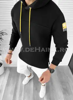 Hanorac barbati negru slim fit K175 i18-1